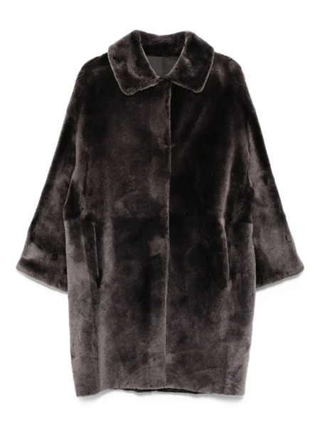  Manzoni 24 Lamb Shearling Coat - Grey 