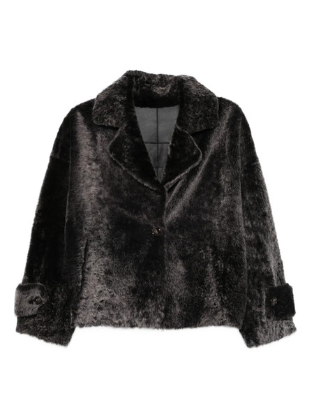  Manzoni 24 Shearling Button Jacket - Grey 