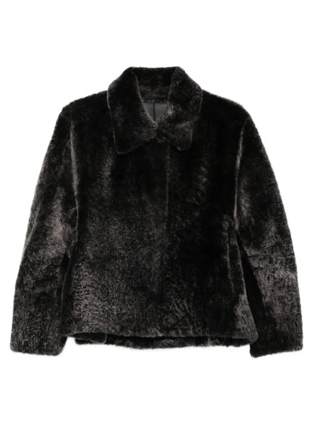  Manzoni 24 Shearling Cropped Coat - Black 