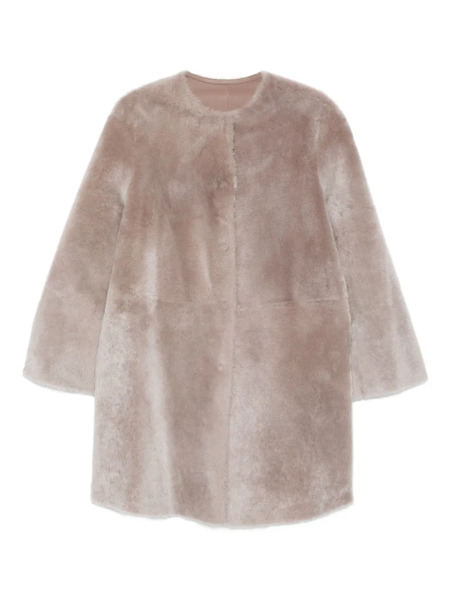  Manzoni 24 Shearling Leather Coat - Neutrals 