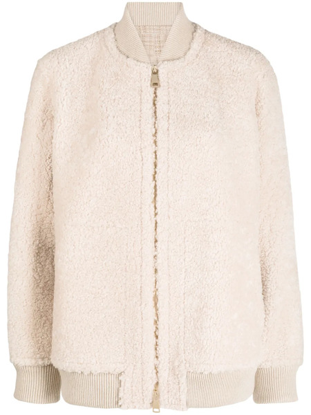  Manzoni 24 Shearling Zip-up Jacket - Neutrals 