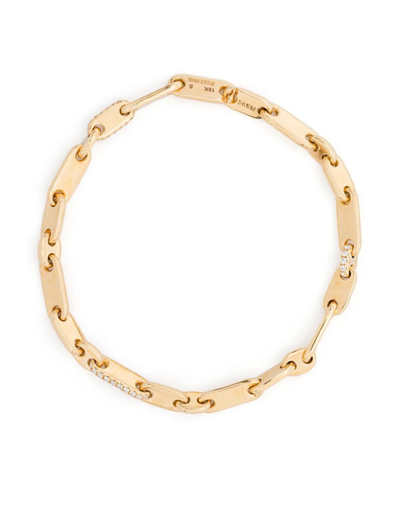  Maor 18k Yellow Gold Monolinka 4mm Diamond Bracelet 