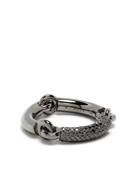  Maor 18kt Black Gold Crystal Ring 