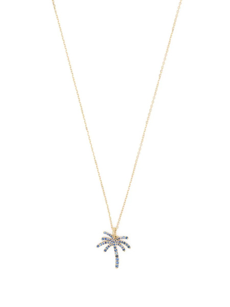  Maor 18kt Yellow Gold Paradisa Sapphire Pendant Necklace 