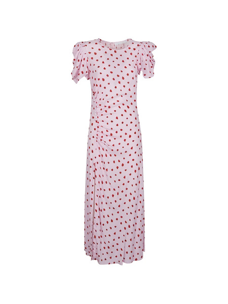  Mar De Margaritas Kristel Shirred-back Print Dress - Pink 