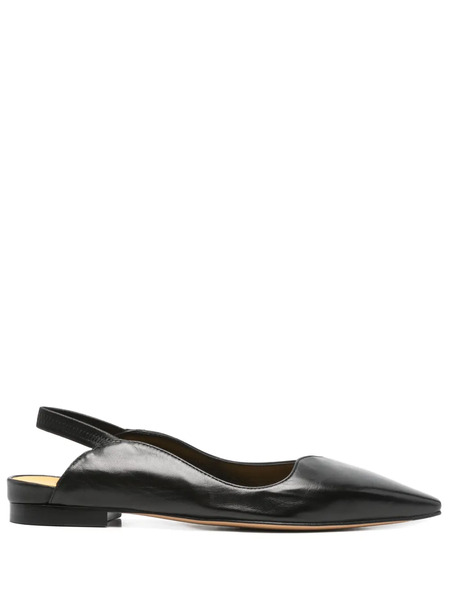  Mara Bini Leather Slingback Pumps - Black 