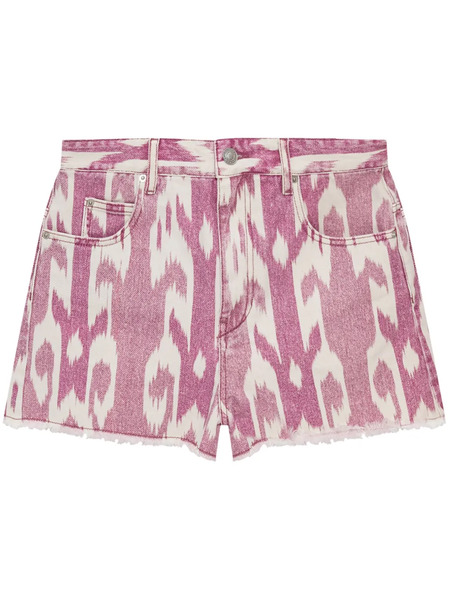  Marant étoile Abstract-pattern Print Shorts - Pink 