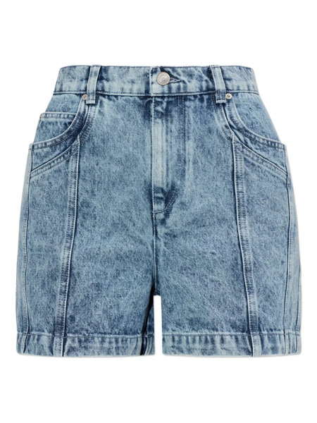 Marant étoile Acid-wash Denim Shorts - Blue 