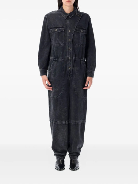  Marant étoile Buttoned Flap-pocket Jumpsuit - Black 