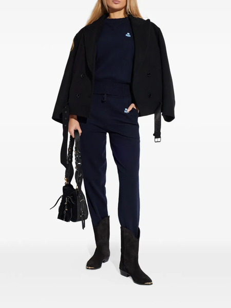 Marant étoile Drawstring Embroidered Trousers - Blue 