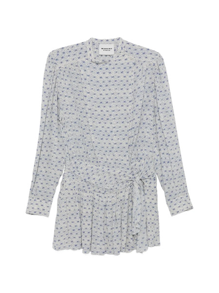  Marant étoile Duha Patterned Mini Dress - White 