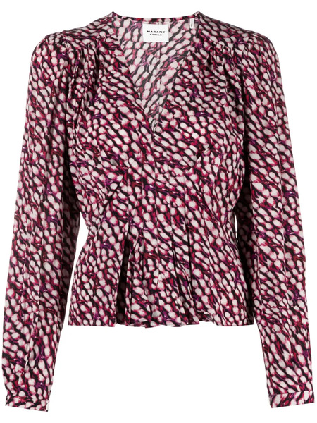  Marant étoile Eddy Animal-print Blouse - Purple 