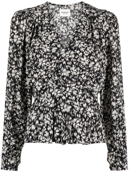  Marant étoile Eddy Floral-print Blouse - Black 