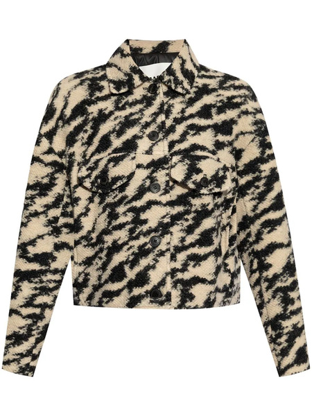  Marant étoile Ferida Zebra-print Coat - Neutrals 