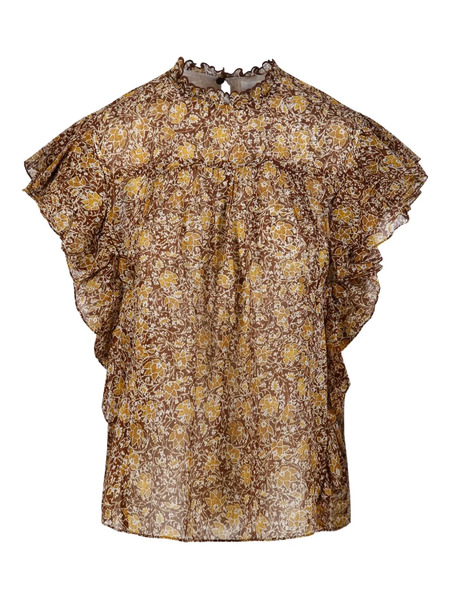  Marant étoile Floral Ruffled Knitwear - Brown 
