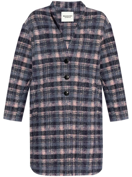  Marant étoile Gabriel Checked Coat - Blue 