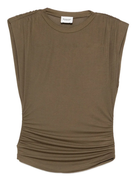  Marant étoile Gathered-shoulder T-shirt - Green 