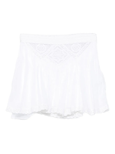  Marant étoile Goldie Lace-trim Mini Skirt - White 