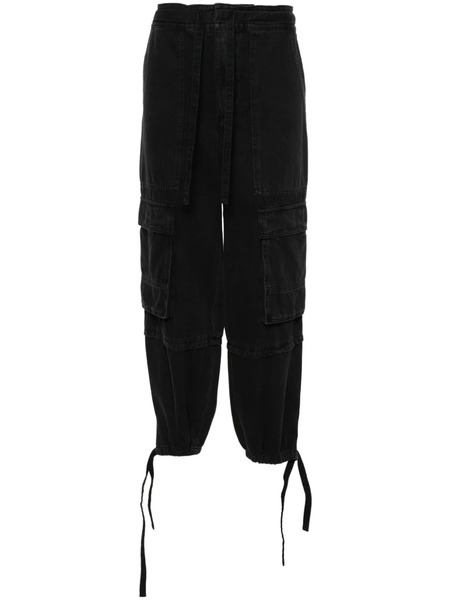  Marant étoile Ivy Tapered Cargo Jeans - Black 