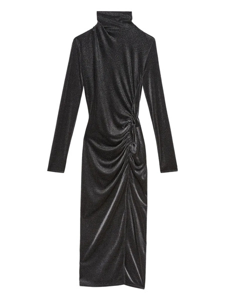  Marant étoile Jenisa Slit Draped Midi Dress - Grey 