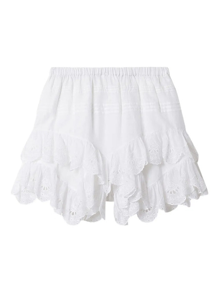  Marant étoile Jocadia Ruffled Shorts - White 