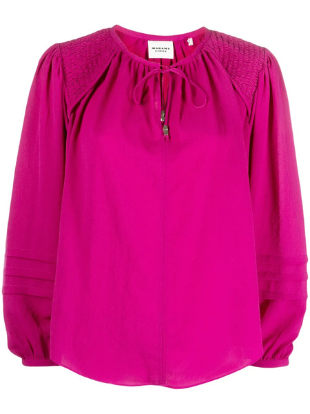  Marant étoile Lamaya Tie-neck Blouse - Pink 