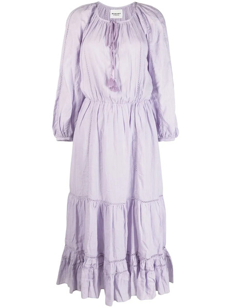  Marant étoile Latifa Flared Midi Dress - Purple 