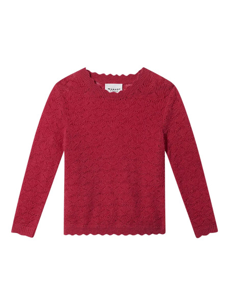  Marant étoile Leonette Scalloped Pullover - Pink 