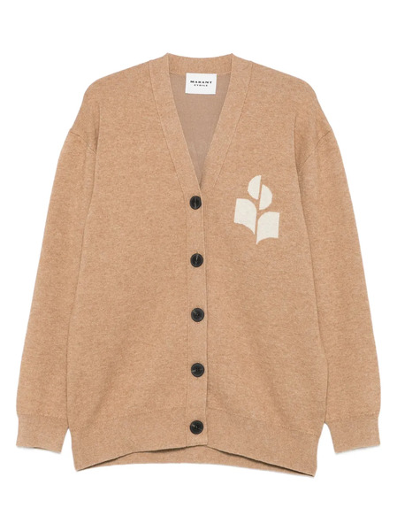  Marant étoile Logo-detail Cardigan - Brown 