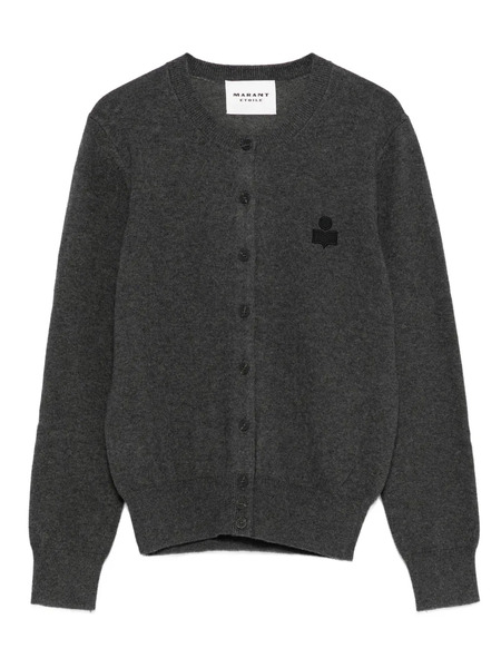  Marant étoile Logo-embroidery Cardigan - Grey 