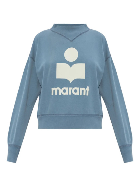 Marant étoile Logo-print Cotton-blend Sweatshirt - Blue 