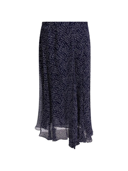  Marant étoile Lycia Asymmetric Patterned Midi Skirt - Blue 