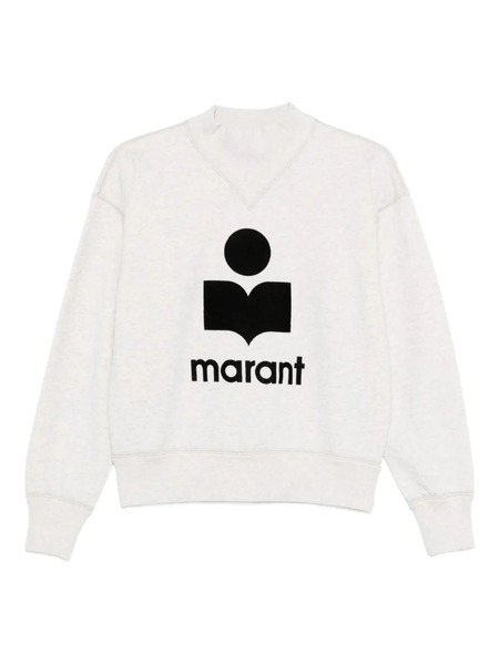 Marant étoile Moby Flocked-logo Sweatshirt - Neutrals 