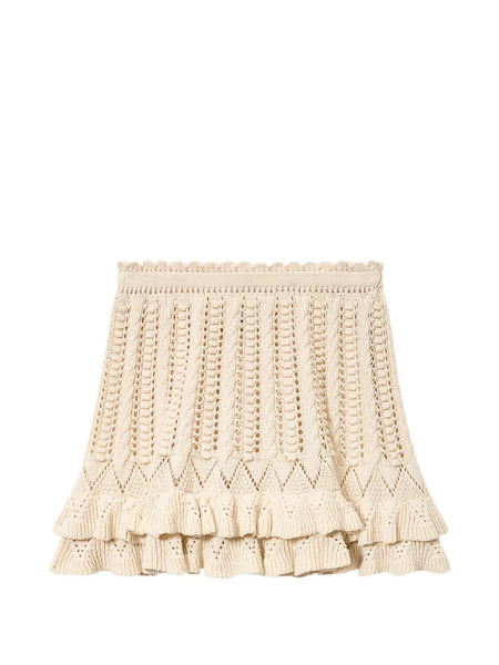  Marant étoile Nelle Ruffled Mini Skirt - Neutrals 