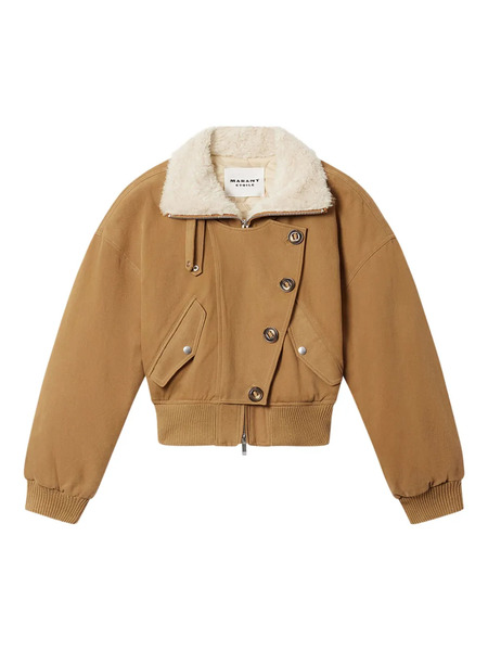  Marant étoile Oana Buttoned Collar Jacket - Brown 