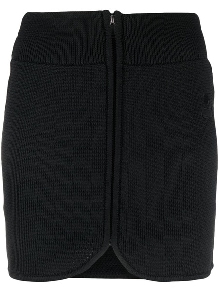  Marant étoile Olgane Logo-embroidered Miniskirt - Black 