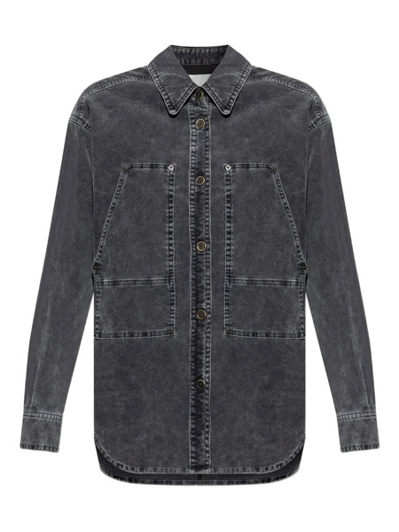  Marant étoile Patch-pocket Corduroy Shirt - Grey 