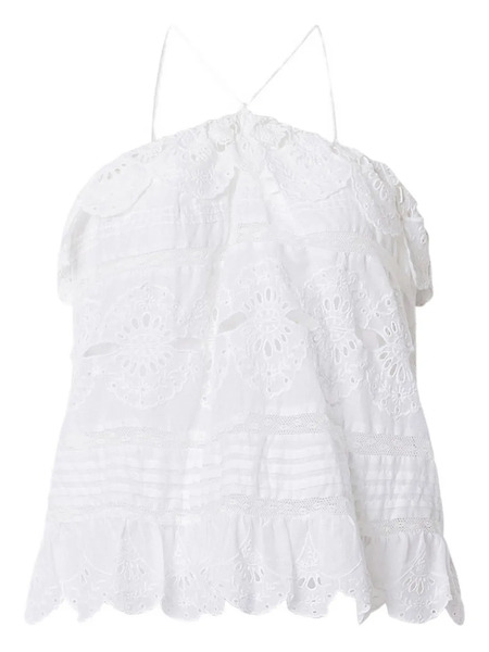  Marant étoile Prisha Ruffled Top - White 