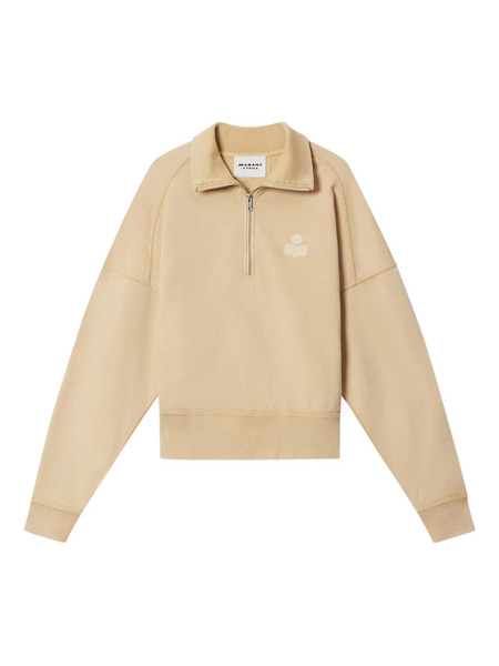  Marant étoile Ross Zip Sweatshirt - Neutrals 