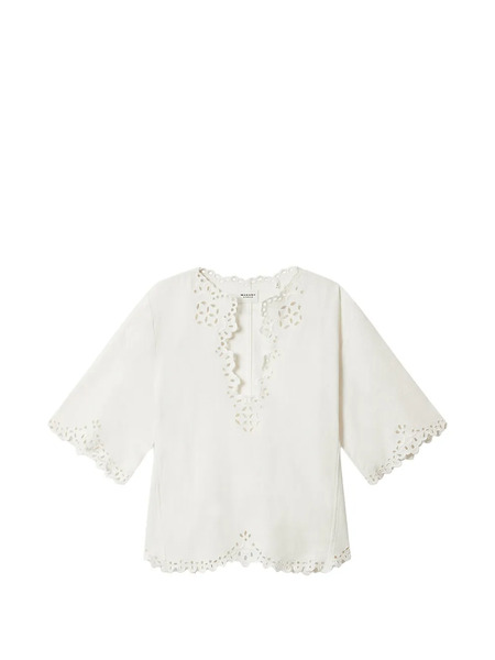  Marant étoile Shana Laser-cut Top - White 