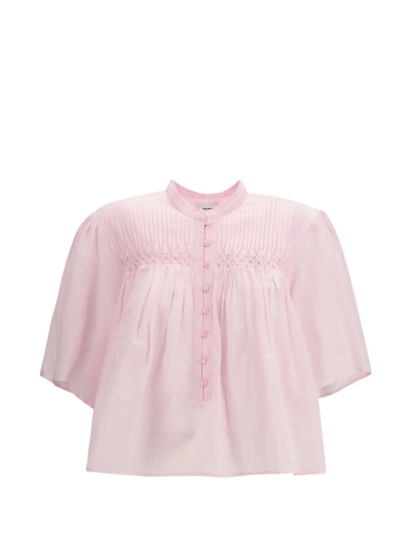  Marant étoile Smocked Buttoned Top - Pink 