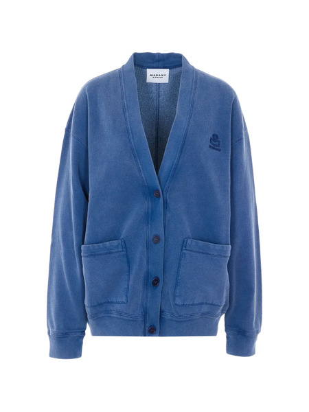  Marant étoile Stephy Embroidered V-neck Cardigan - Blue 
