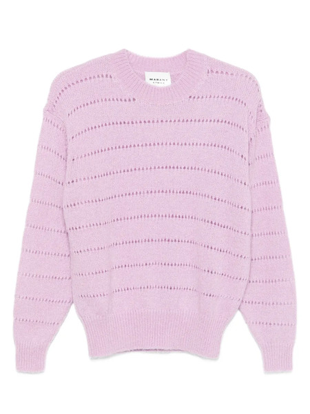  Marant étoile Striped Perforated-detail Sweater - Pink 