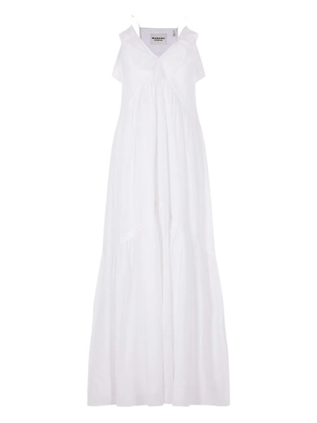  Marant étoile Vasma Spaghetti-strap Maxi Dress - White 
