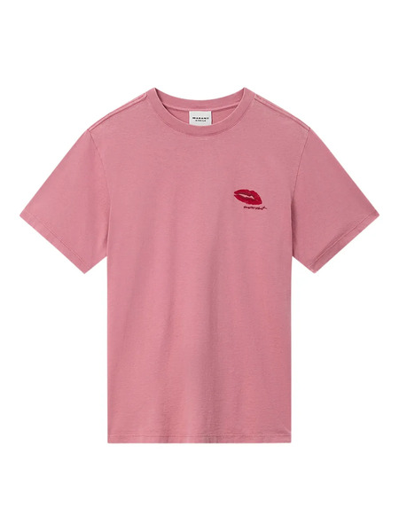  Marant étoile Zewel Lips-graphic T-shirt - Pink 