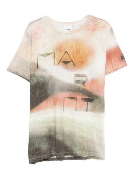  Marant Graphic Print T-shirt - Neutrals 