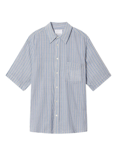  Marant Labilio Striped Shirt - Blue 