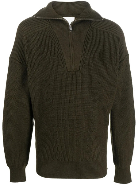  Marant Logo-patch Zip-up Jumper - Green 
