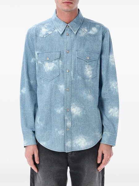  Marant Pocket Denim Shirt - Blue 