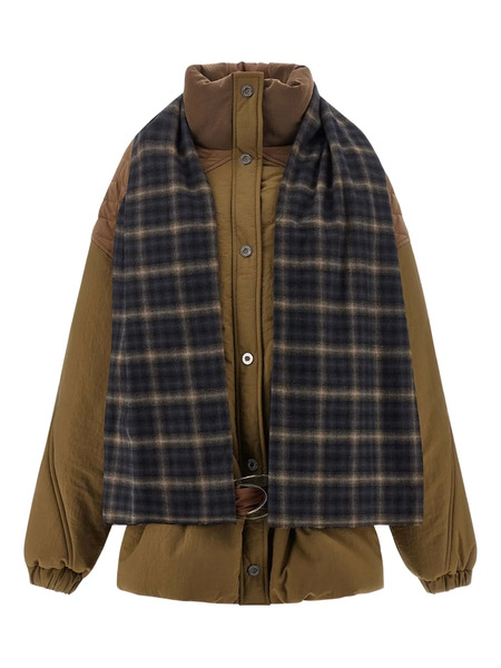  Marbell Amy Scarf-detail Padded Jacket - Brown 